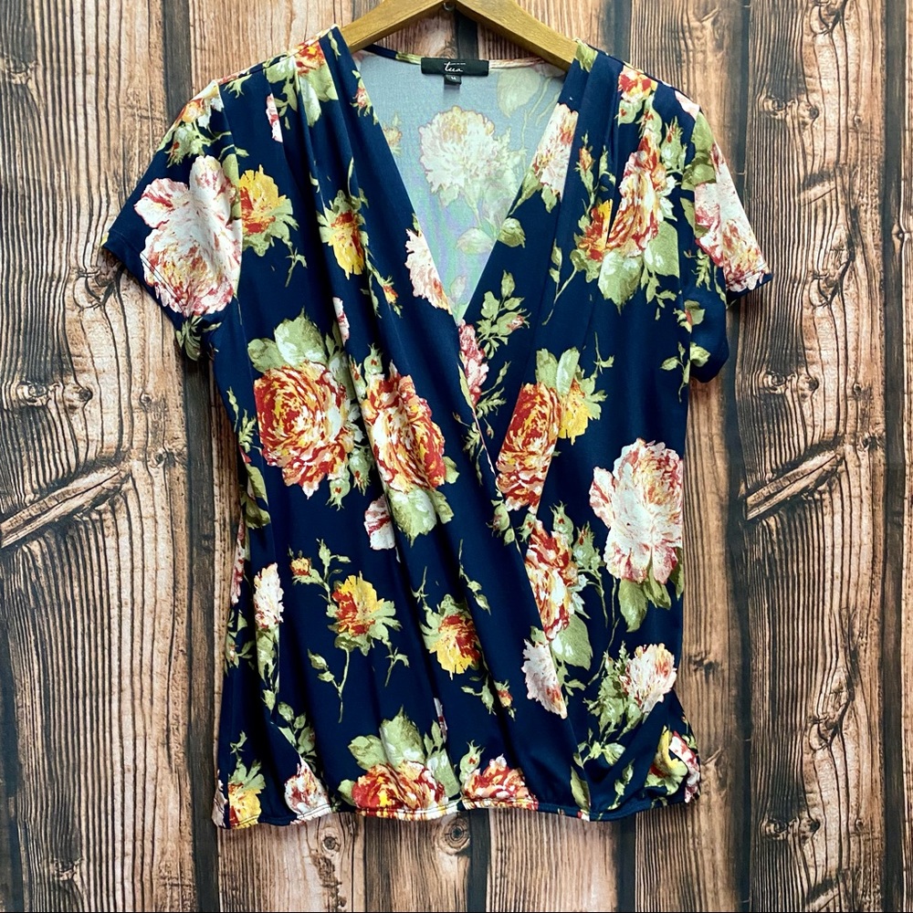 Tua floral draped top-Size Medium